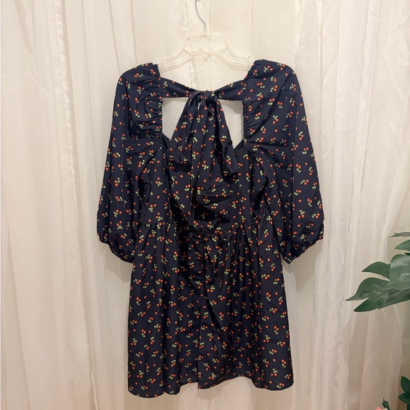 ASOS The Frolic Brand Black Dress with Strawberry Print size 12 - Picture 5 of 8